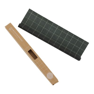 Bivokspapir rulle - Olive Check - 30x90 cm