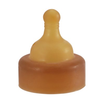 Slow flow-sut i naturgummi til wide neck-flaske