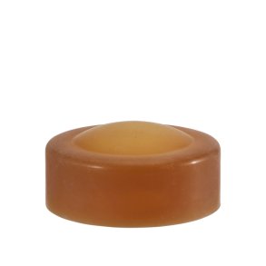 Vacuum lid in natural rubber for wide neck bottles