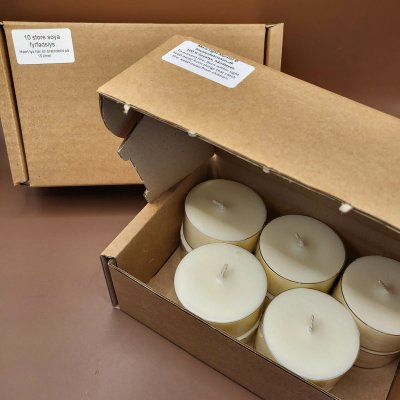 Store soya fyrfadslys - 6 stk