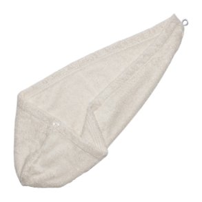 Hair towel in organic cotton Natural White