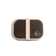 Tight food box in steel - 2 compartments - Cream Beige