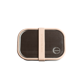 Tight food box in steel - 2 compartments - Cream Beige