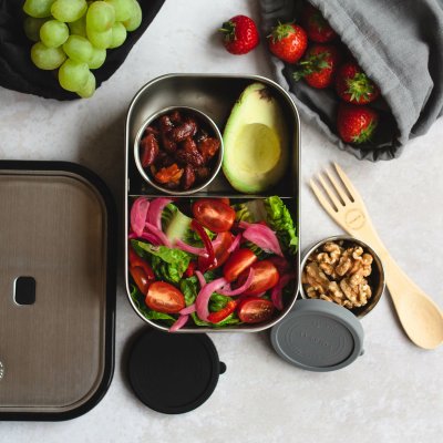 Lunch Box Matte Black  tt madkasse i rustfrit stl