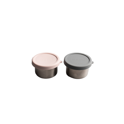 Snack Container - 100 ml -Dark Grey/Soft Rose