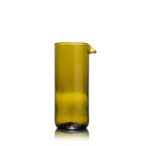 Rebottled glass decanter - Olive green