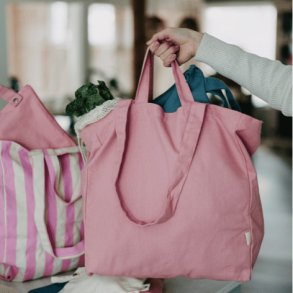 Shopper in organic cotton - Pink
