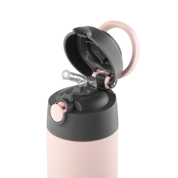 Kids Straw Bottle - termo drikkedunk - 350 ml - Soft Rose