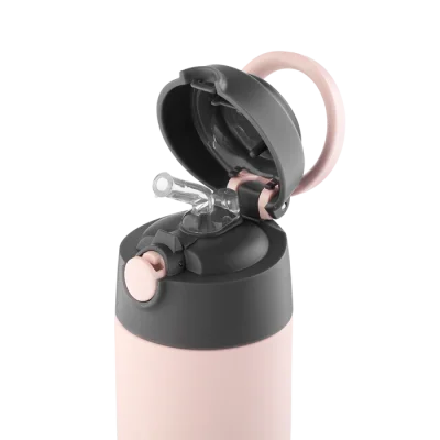Kids Straw Bottle - termo drikkedunk - 350 ml - Soft Rose