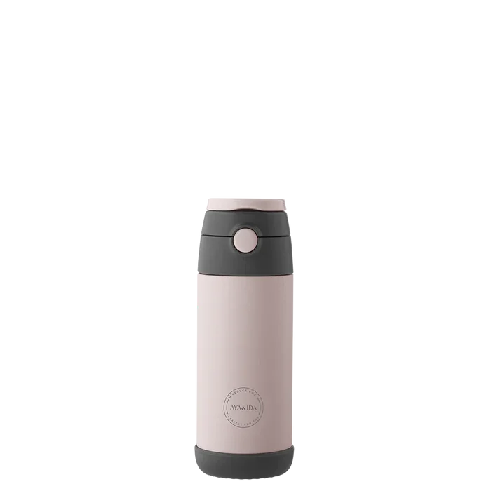 Kids Straw Bottle - termo drikkedunk - 350 ml - Soft Rose