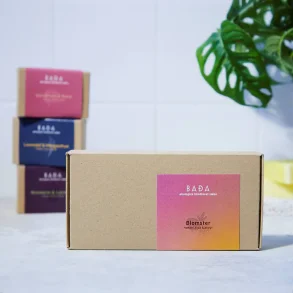 Gift box with 3 soap bars - Flowers