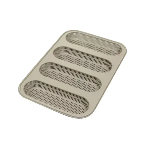 Reusable baking mould in platinum silicone Mini Baguette