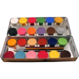 Hudvenlig ansigtsmaling - palette med 24 farver