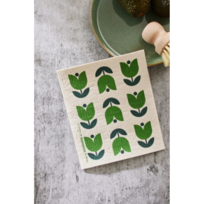 Microplastic-free dishcloth - Tulips