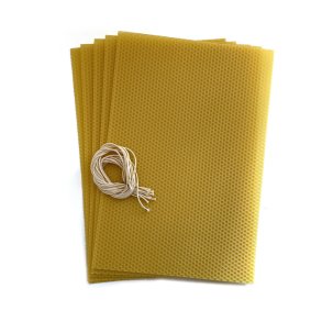 Roll-it-yourself beeswax candles - Table candles