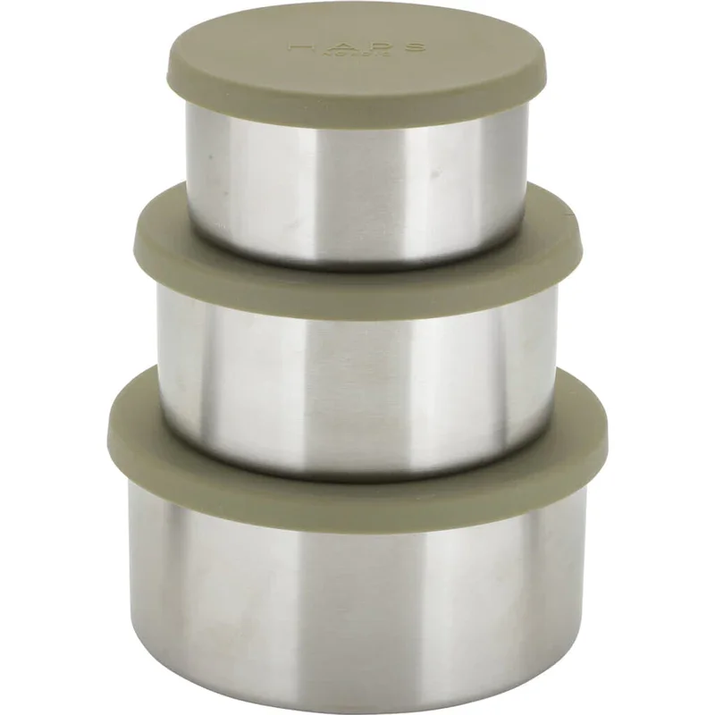 Haps trio opbevaringsbtter - Large - 3 stk - Olive