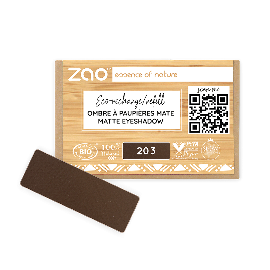 ZAO øjenskygge nr. 203 - Dark Brown, Mat