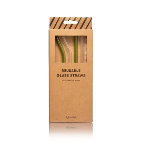 Rebottled glass straws - Mix - 4 pcs