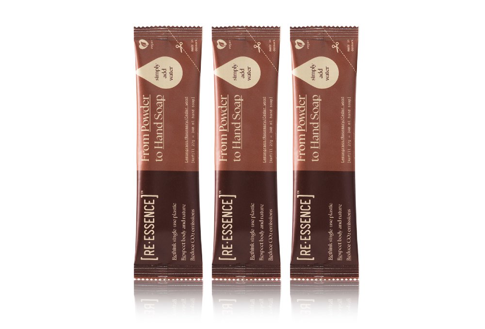 RE-ESSENCE hndsbe i pulverform - Refill st - Citrongrs/Rosmarin/Cedertr