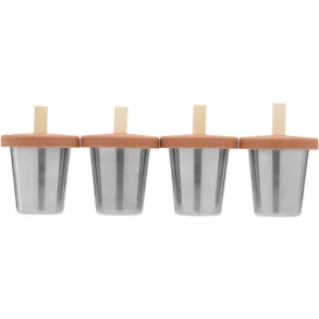 Haps mini ice molds in steel - 4 pcs - Terracotta