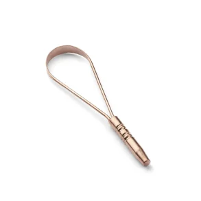 Tongue scraper in copper