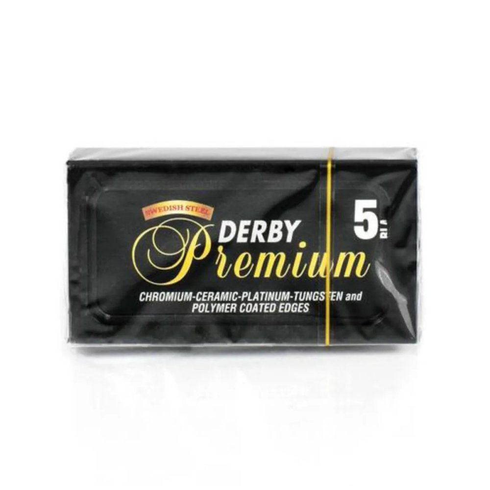 Derby Black Premium DE Barberblade - 5 stk