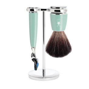 Shaving set with Fusion razor - Rytmo - Mint