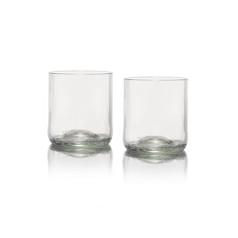 Rebottled whiskeyglas - klart glas - 2 stk