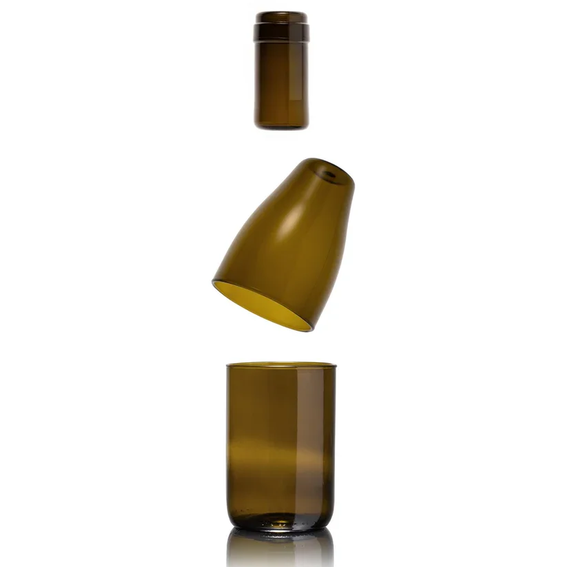 Rebottled whiskeyglas - Olivenbrun - 2 stk