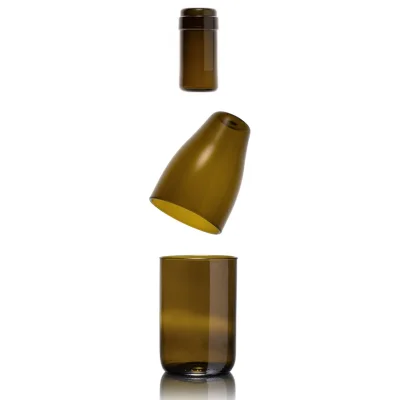 Rebottled whiskeyglas - Olivenbrun - 2 stk