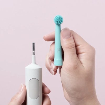 Bio tandbrstehoveder - Rosa & Bl - Medium