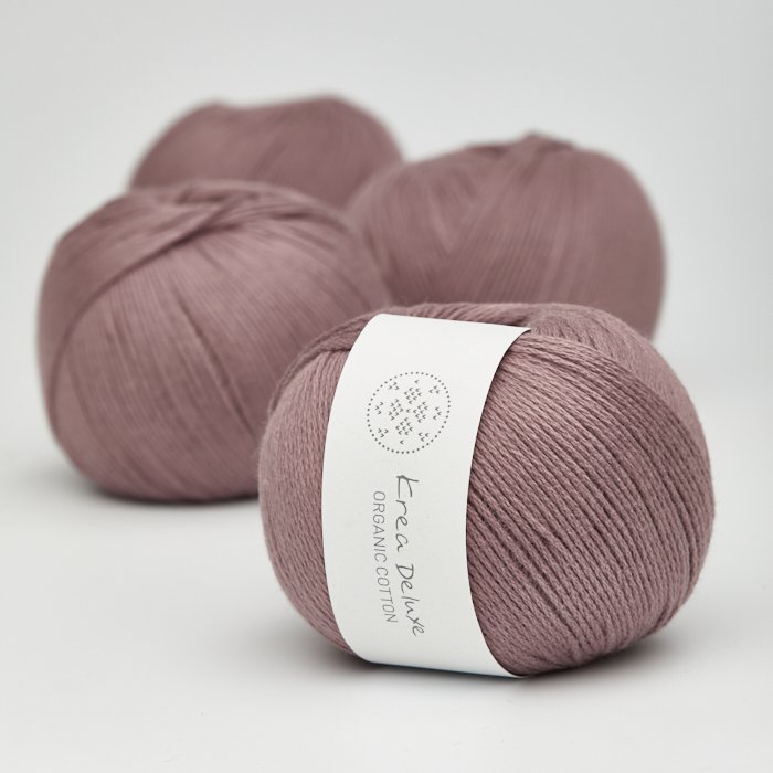 kologisk bomuldsgarn 50g - Mrk Stvet Rosa 16