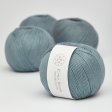 �kologische Baumwolle Garn 50g - Staubiges Blau 21