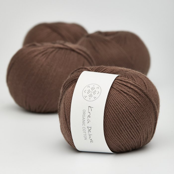 kologisk bomuldsgarn 50g - Mrkebrun 29
