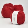 Biologische Baumwolle Garn 50g - Rot 35
