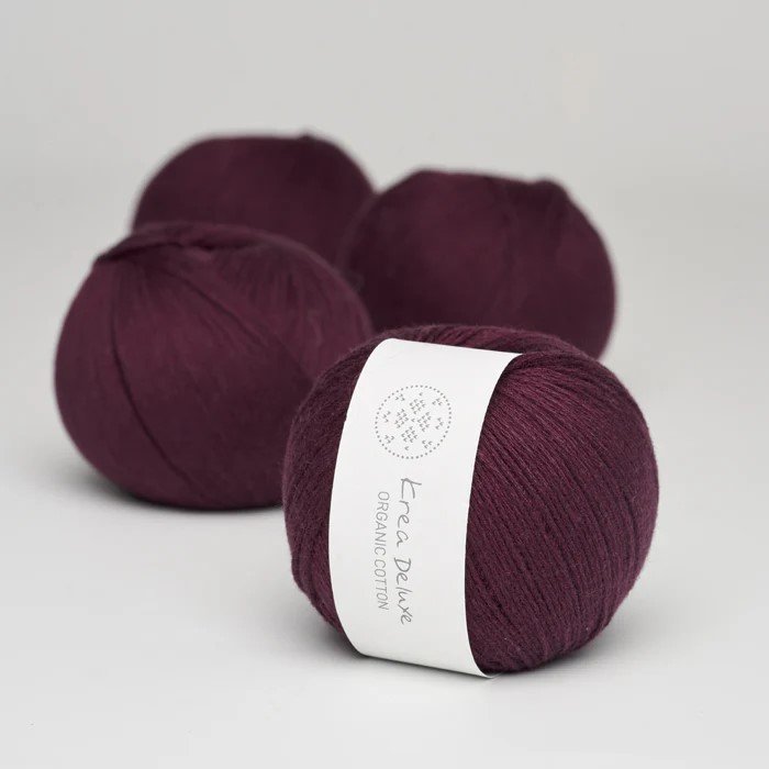 kologisk bomuldsgarn 50g - Blomme 37