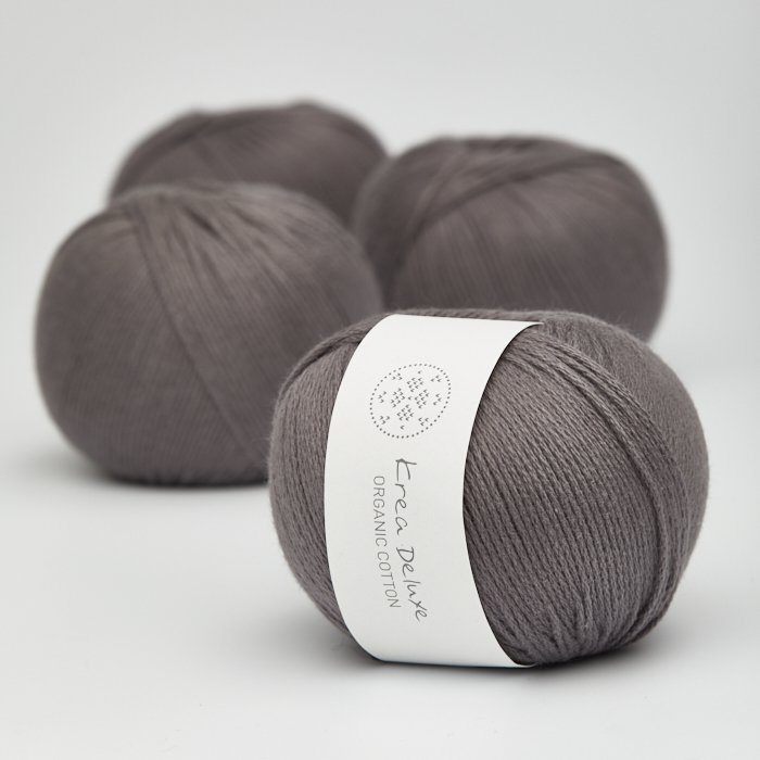 kologisk bomuldsgarn 50g - Mrkegr 50