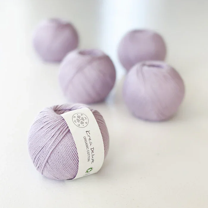 kologisk bomuldsgarn 50g - Lys Lilla 57