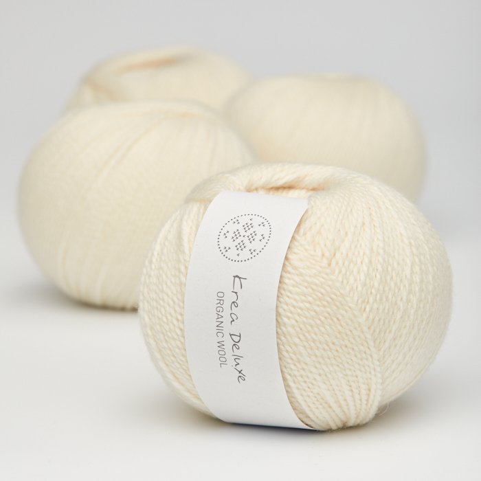 kologisk merino uldgarn 50g - Creme 02