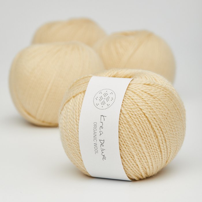kologisk merino uldgarn 50g - Lysegul 04