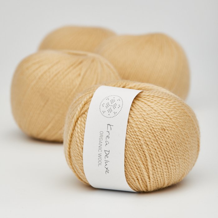 kologisk merino uldgarn 50g - Gul 05