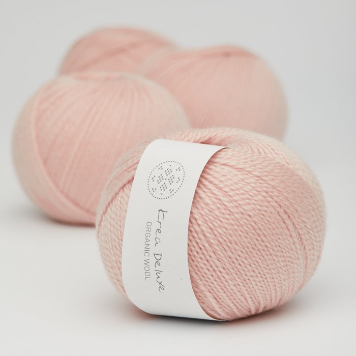 kologisk merino uldgarn 50g - Lys Rosa 08