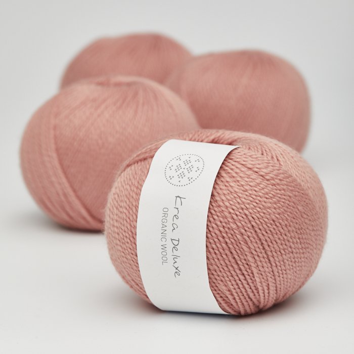 kologisk merino uldgarn 50g - Varm Rosa 10