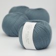 �kologisk merino uldgarn 50g - St�vet Bl� 21