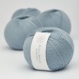 Bio-Merinowolle 50g - Staubiges Hellblau 25