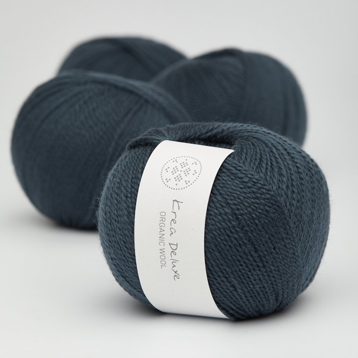 kologisk merino uldgarn 50g - Marinebl 27