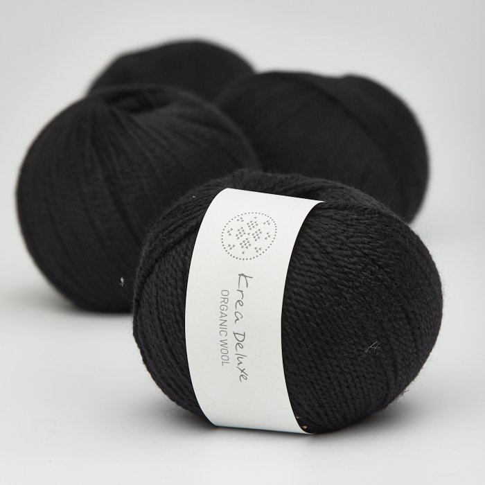 kologisk merino uldgarn 50g - Sort 28