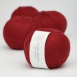 �kologisk merino uldgarn 50g - R�d 35