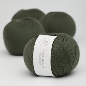 Organic merino wool yarn 50g - Army green 36