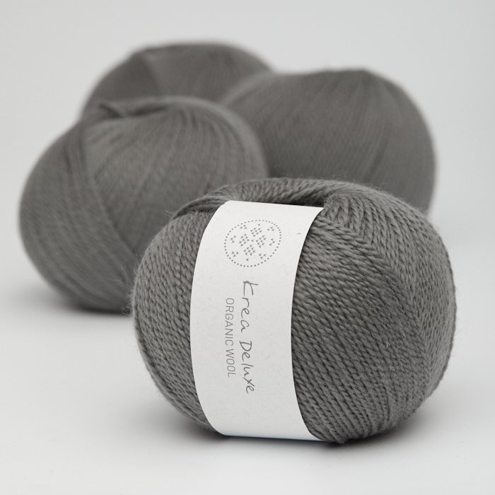 kologisk merino uldgarn 50g - Mrkegr 50